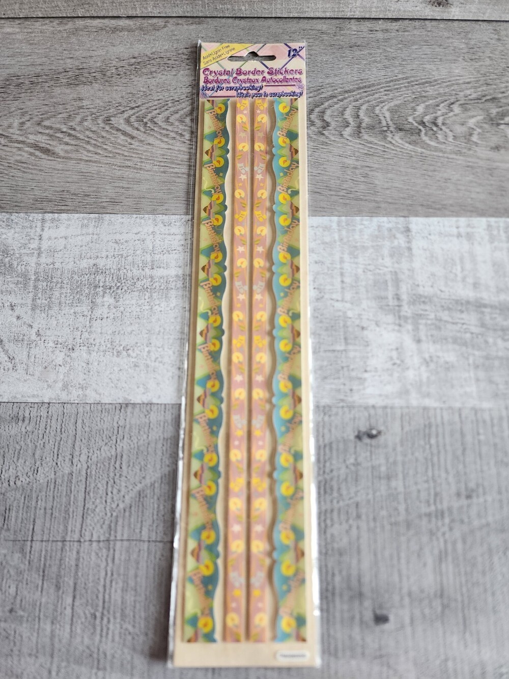 Crystal Birthday Border Stickers Scrapbook Card Journal 3D Embellishments NEW 48